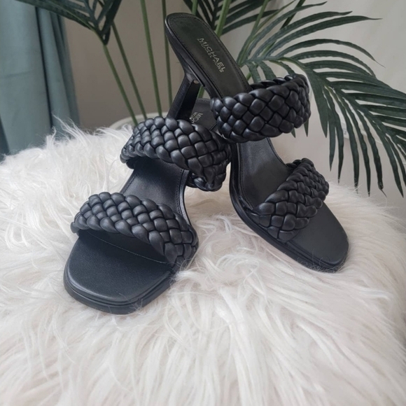 BNWT Michael Kors - Black Braided Mule Strappy High Heel - Women's Size 8 - Picture 5 of 6